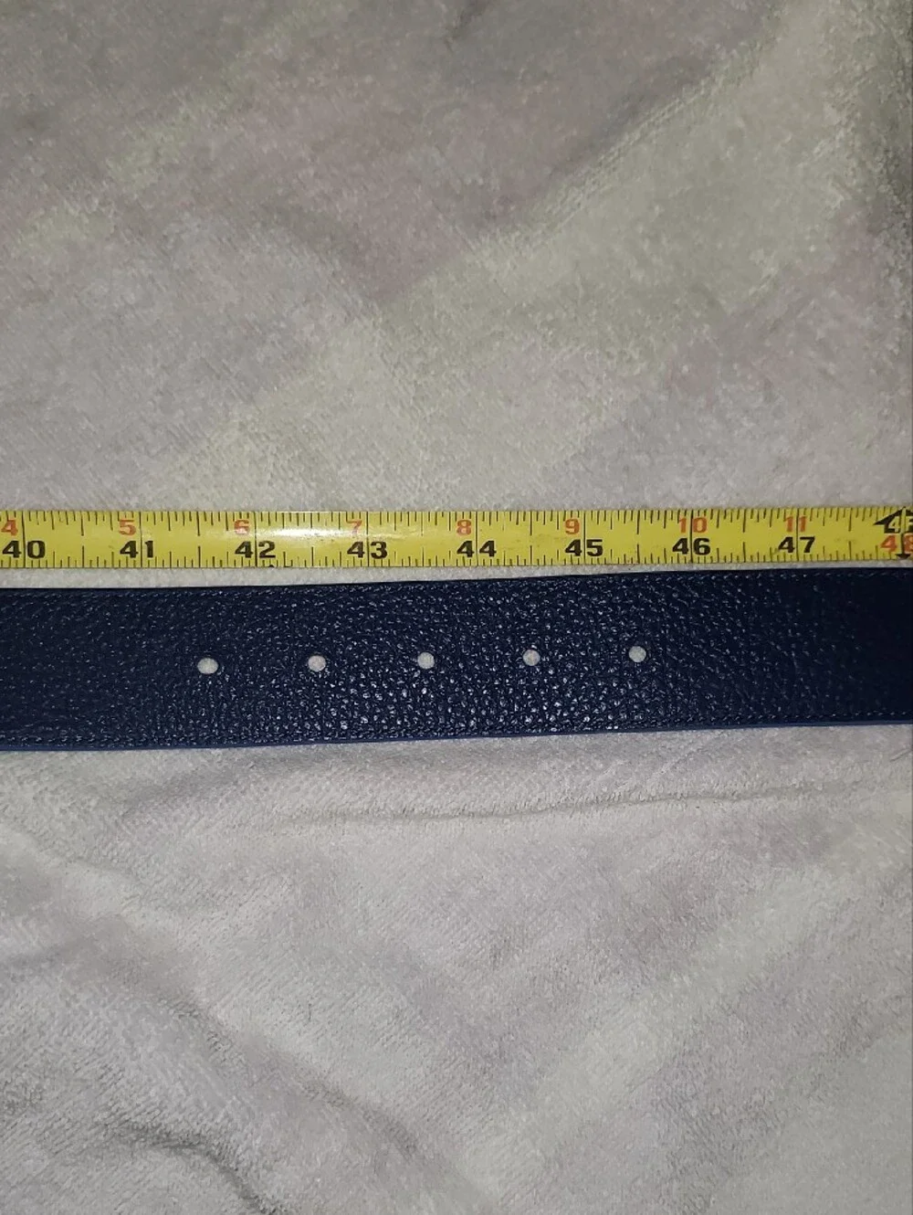 Coach Reversible Blue/Orange Pebbled Leather Belt